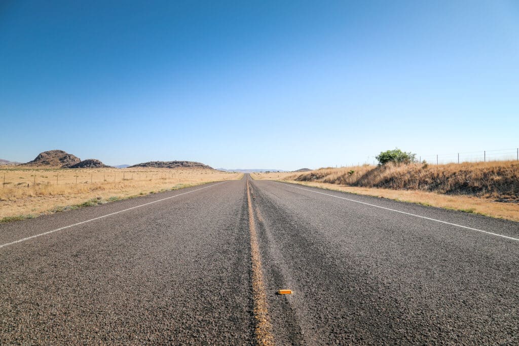 Highway 17 leaving Marfa heading to Davis, Texas