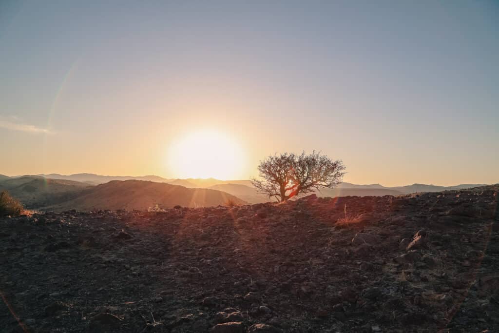 Sunset at the Davis Mountains State Park in Fort Davis, Texas 